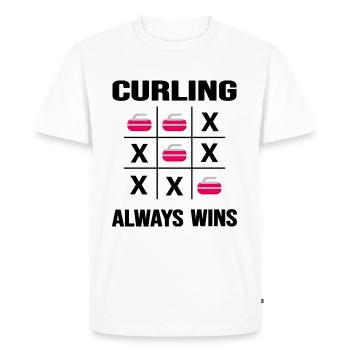 Curling Curling Curling Stone Curl Curler - T-shirt Premium bio Homme - blanc - Devant - Nico (187cm)