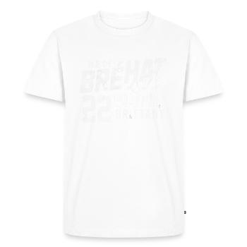 Ile de Brehat cote d armor vintage - T-shirt Premium bio Homme - blanc - Devant - Nico (187cm)