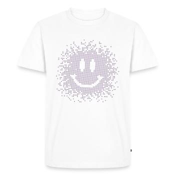 Smilie - Smiley - funny - sourire - T-shirt Premium bio Homme - blanc - Devant - Nico (187cm)