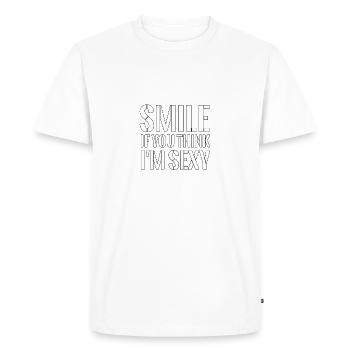 Smile - T-shirt Premium bio Homme - blanc - Devant - Nico (187cm)