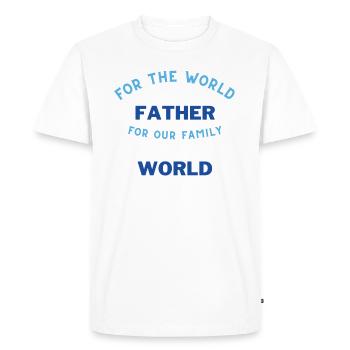Fête des pères, amour du père - T-shirt Premium bio Homme - blanc - Devant - Nico (187cm)