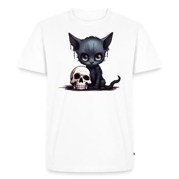 Chaton Emo mignon - T-shirt Premium bio Homme - blanc - Devant - Nico (187cm)