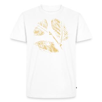 Leaves Pattern Background - VINTAGE - Men's Premium Organic T-Shirt - white - Front - Nico (187cm)