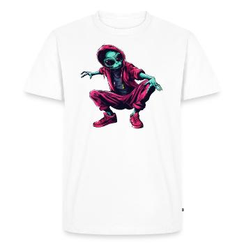 Danseur extraterrestre - T-shirt Premium bio Homme - blanc - Devant - Nico (187cm)