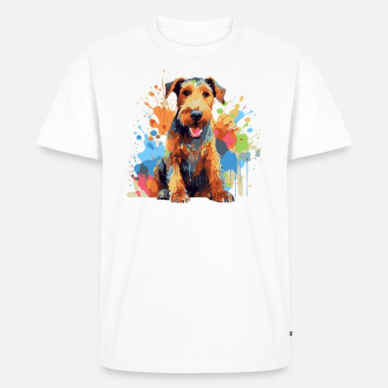 Drahthaar Foxterrier - Männer Premium Bio T-Shirt - Weiß