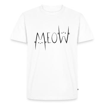 Meow - Chatons adorables - Lovely kitties - T-shirt Premium bio Homme - blanc - Devant - Nico (187cm)