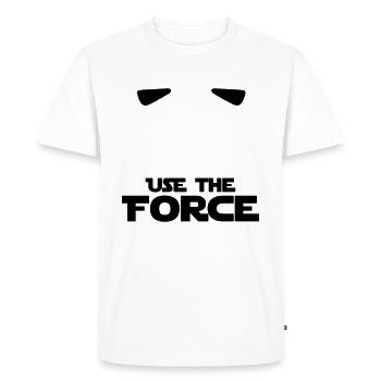 STAR WARS - USE LA FORCE - T-shirt Premium bio Homme - blanc - Devant - Nico (187cm)