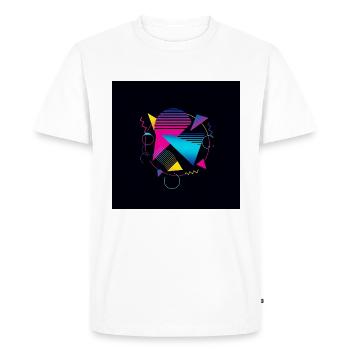 Vibrations des années 80 - Renouveau rétro - T-shirt Premium bio Homme - blanc - Devant - Nico (187cm)