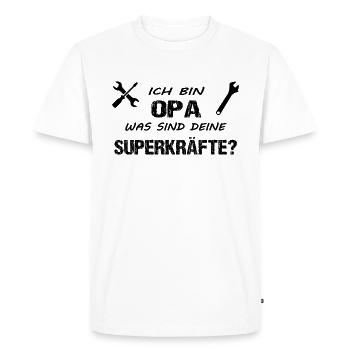 Grandpa - Men's Premium Organic T-Shirt - white - Front - Nico (187cm)