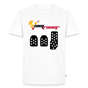 SimRacing /// Simracer /// Top gear - T-shirt Premium bio Homme - blanc - Devant - Nico (187cm)