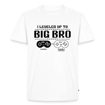 Promoted to big brother in 2025 - Men's Premium Organic T-Shirt - white - Front - Nico (187cm)