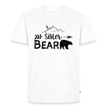Sister Bear - sister - Men's Premium Organic T-Shirt - white - Front - Nico (187cm)