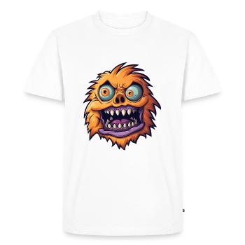 Monstres d’Halloween - T-shirt Premium bio Homme - blanc - Devant - Nico (187cm)