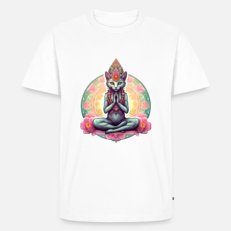 Sitz der Stille - Männer Premium Bio T-Shirt - Weiß