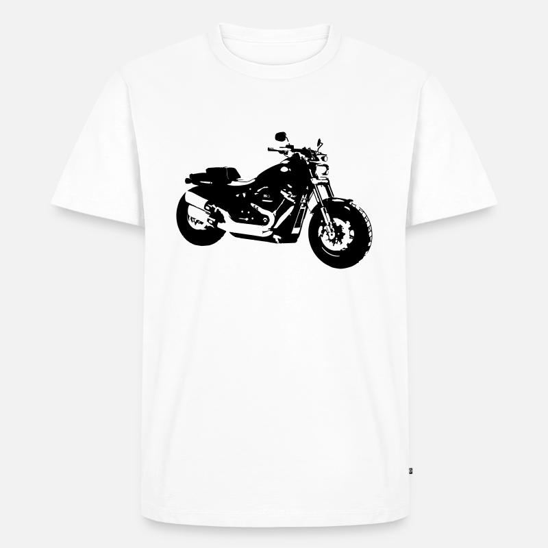 Davidson Fatbob 114 - Männer Premium Bio T-Shirt - Weiß