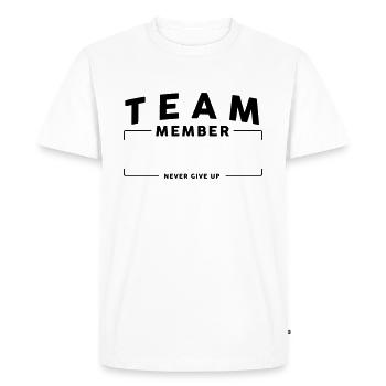 Customizable team team - Men's Premium Organic T-Shirt - white - Front - Nico (187cm)