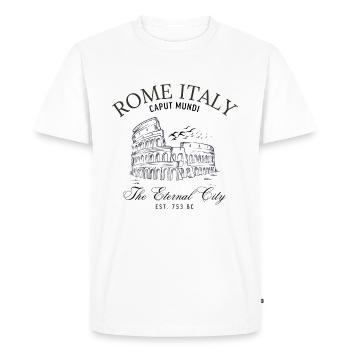 Rome, Italie, Paysage Vintage - T-shirt Premium bio Homme - blanc - Devant - Nico (187cm)