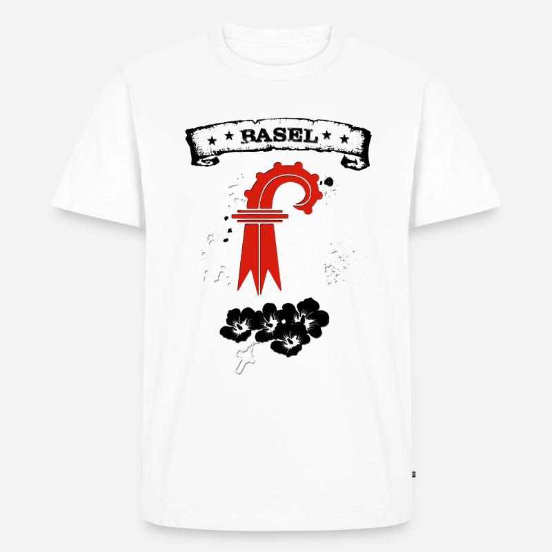 Basel Kanton - Männer Premium Bio T-Shirt - Weiß