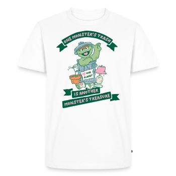 Sesame Street Mordicus Love Our Planet - T-shirt Premium bio Homme - blanc - Devant - Nico (187cm)
