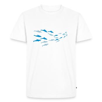 dolphins - Men's Premium Organic T-Shirt - white - Front - Nico (187cm)