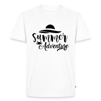 Aventure estivale - T-shirt Premium bio Homme - blanc - Devant - Nico (187cm)
