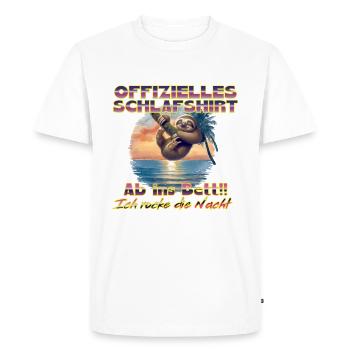 Chemise de nuit officielle - T-shirt Premium bio Homme - blanc - Devant - Nico (187cm)