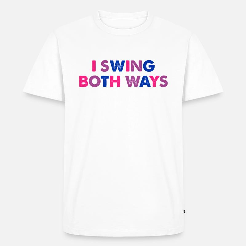I Swing Both Ways - Männer Premium Bio T-Shirt - Weiß