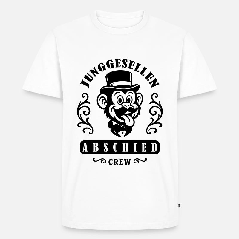 Junggesellen Abschied Party Affe - Männer Premium Bio T-Shirt - Weiß