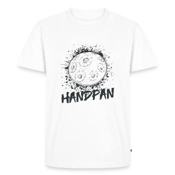 Handpan Hang Music Sound Tee shirt - T-shirt Premium bio Homme - blanc - Devant - Nico (187cm)