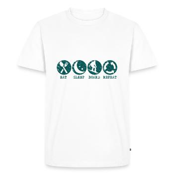 Snowboarder Board Snowboard Boarder Snowboarding - T-shirt Premium bio Homme - blanc - Devant - Nico (187cm)