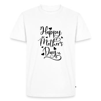 Bonne fête des mères - T-shirt Premium bio Homme - blanc - Devant - Nico (187cm)