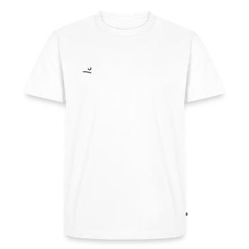 Chevrons drôles larges - T-shirt Premium bio Homme - blanc - Devant - Nico (187cm)