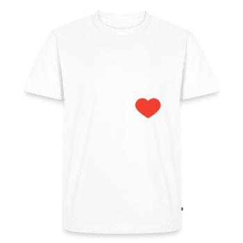 I love Mountain - Men's Premium Organic T-Shirt - white - Front - Nico (187cm)
