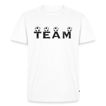 Équipe Football Sport - T-shirt Premium bio Homme - blanc - Devant - Nico (187cm)