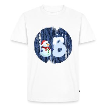 bonhomme de neige b - T-shirt Premium bio Homme - blanc - Devant - Nico (187cm)