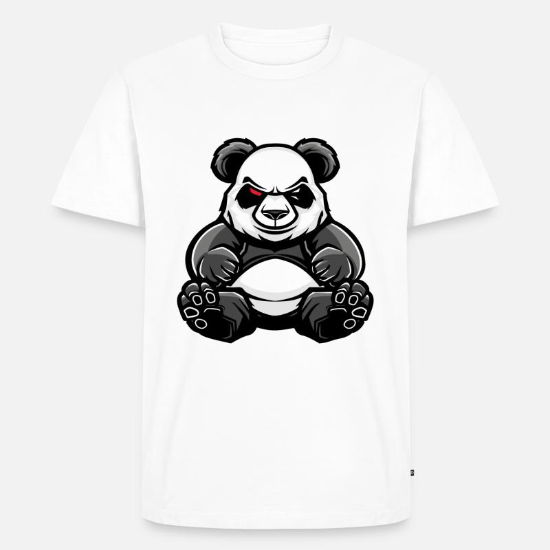 Panda Comic - Männer Premium Bio T-Shirt - Weiß