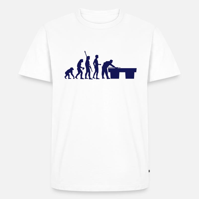 evolution_billard - Men's Premium Organic T-Shirt - white