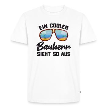 Cool builder history mask mouth nose mask - Men's Premium Organic T-Shirt - white - Front - Nico (187cm)