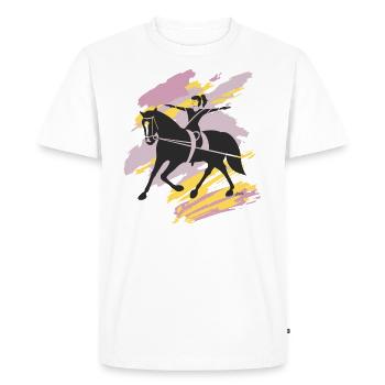 Design Motif Vaulting - Men's Premium Organic T-Shirt - white - Front - Nico (187cm)