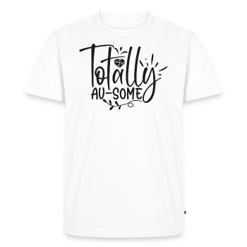 Totalement Au-some - T-shirt Premium bio Homme - blanc - Devant - Nico (187cm)