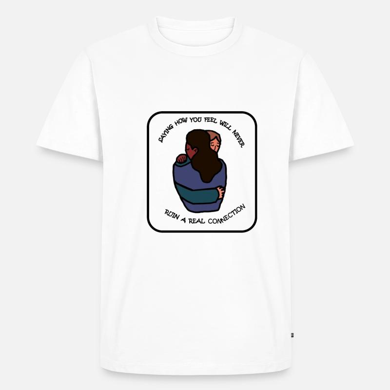 Echte Verbindung - Männer Premium Bio T-Shirt - Weiß