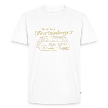 Ello DDR Bus - Men's Premium Organic T-Shirt - white - Front - Nico (187cm)