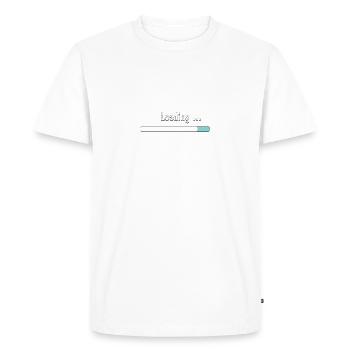 Futur papa humour cadeau, Couvade loading - T-shirt Premium bio Homme - blanc - Devant - Nico (187cm)