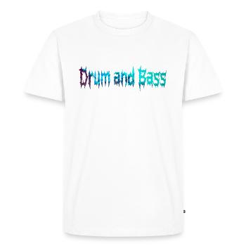 Drum And Bass For The Drum And Bass Lovers - Men's Premium Organic T-Shirt - white - Front - Nico (187cm)