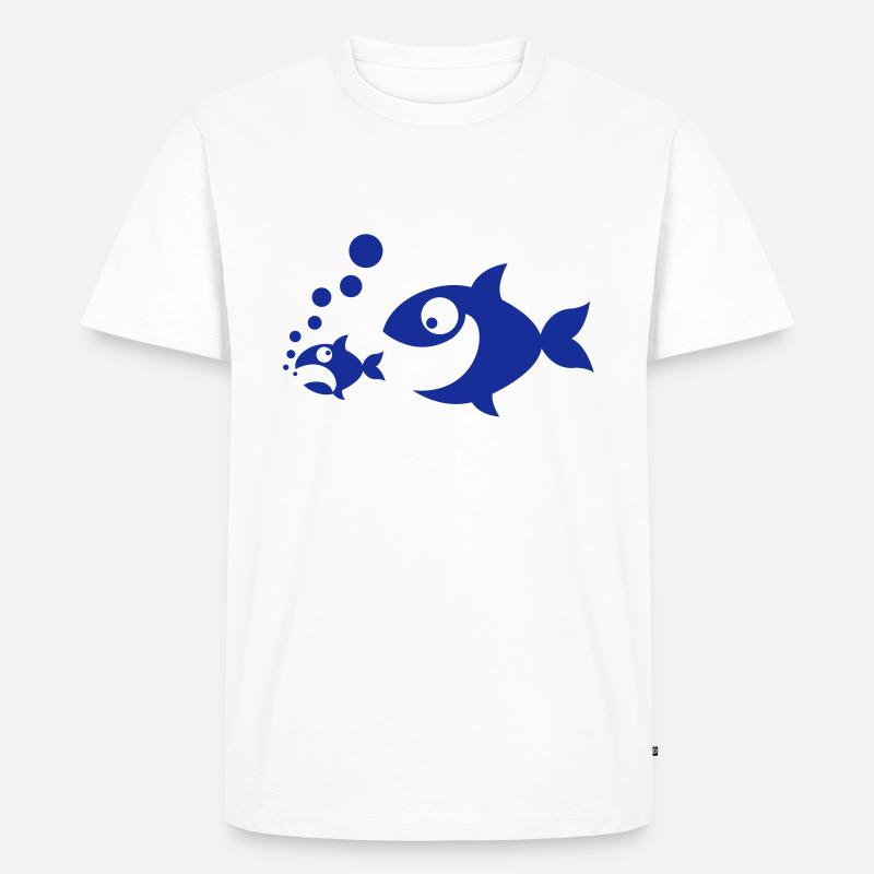 Fischfutter - Männer Premium Bio T-Shirt - Weiß