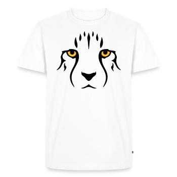 Jeune guépard - T-shirt Premium bio Homme - blanc - Devant - Nico (187cm)