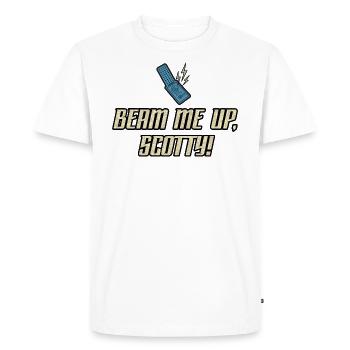 Star Trek The Original Series Beam Me Up, Scotty! - Männer Premium Bio T-Shirt - Weiß - Vorne - Nico (187cm)