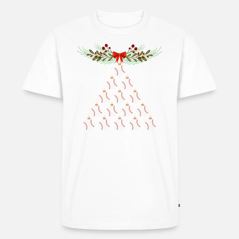 Baseball Christbaum - Männer Premium Bio T-Shirt - Weiß