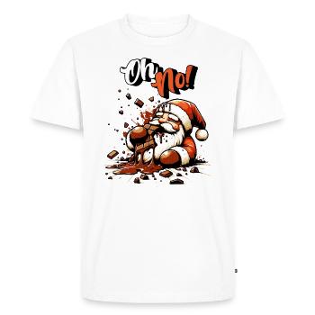 Oh non ! De beaux cadeaux pour les fans de chocolat - T-shirt Premium bio Homme - blanc - Devant - Nico (187cm)