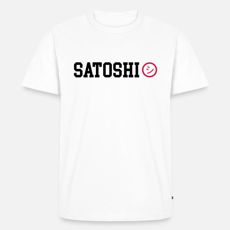 Satoshi Nakamoto BTC Bitcoin - Männer Premium Bio T-Shirt - Weiß